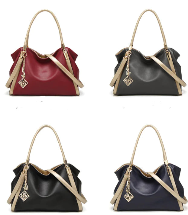 Fashionable Litchi Pattern Women's Handbag